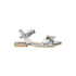 Sandali argento effetto laminato con applicazione di strass Swish Jeans, Scarpe Bambini, SKU k285000161, Immagine 0